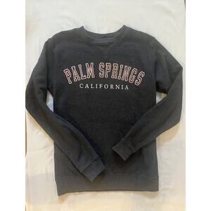 Palm Springs California Embroidered Sweatshirt Red/White/Gray - Ocean Beach Sz L